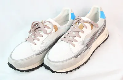 Produktbild von Hidnander Threedome Damen Sneaker Laufschuhe Sport grau Glitzer Grösse 39