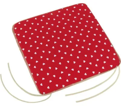 Obrázek produktu pro Sedák Adéla hladký - 40x40 cm - Červená,Bílá