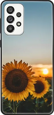 Produktbild von König Design Hülle kompatibel mit Samsung Galaxy A73 5G Kunststoff Soft Handyhülle - Handy Case Sonnenblumen