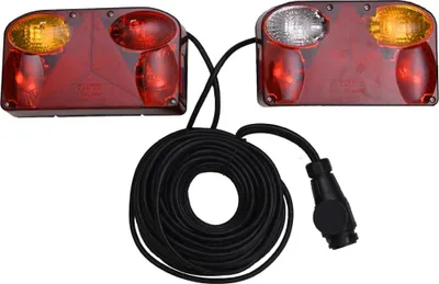 Image de vidaXL Lampes de remorque 2 pcs. Rouge 23x6x13 cm 12V Classique
