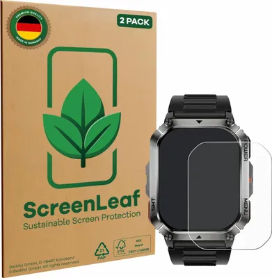 Produktbild von 2x ScreenLeaf Schutzfolie für Iowodo W70pro 2.01" nachhaltiger Displayschutz Display Schutz Folie Klar Transparent