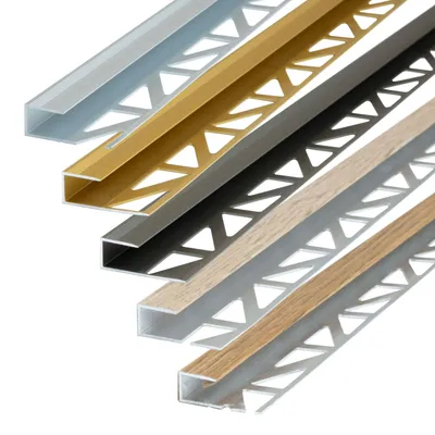 Produktbild von Dalsys Übergangsprofil Abschlussprofil 100cm für 8mm Belagsstärke, zum Einfliesen, aus Aluminium, Silber