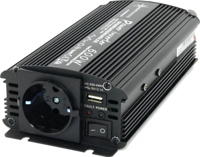 Produktbild von Spannungswandler 12V 230V schwarz Mod. Sinus Wechselrichter: 600 W