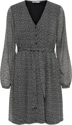 Produktbild von Only Cera Langärmliges Kurzes Kleid Grau S Damen Grau S