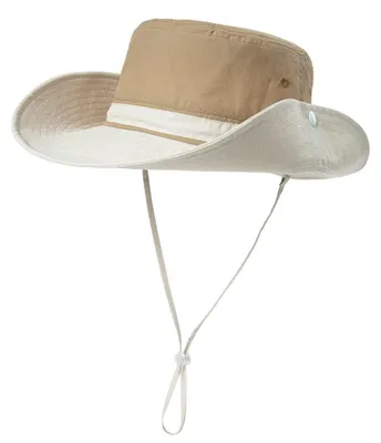 Produktbild von Herren Sonnenhut UV-Schutz Fischerhut Bucket Safari Wanderhut Uni Buschhut Sommerhut Boonie Gartenhut Wasserdicht Khaki L-XL
