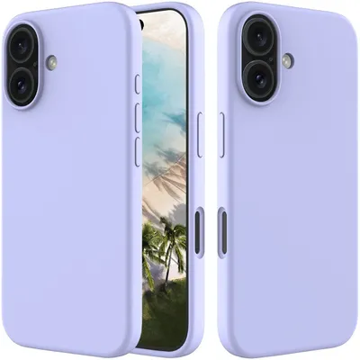 Produktbild von Mobigear Rubber Touch iPhone 16 Silikon Hülle Backcover - Lila