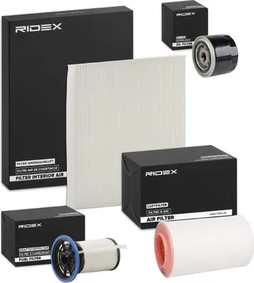 Produktbild von RIDEX Filterset Inspektionspaket Filtersatz für FIAT Ducato Kastenwagen (250, 290) Ducato Pritsche / Fahrgestell (250, 290) Ducato Bus (250, 290)