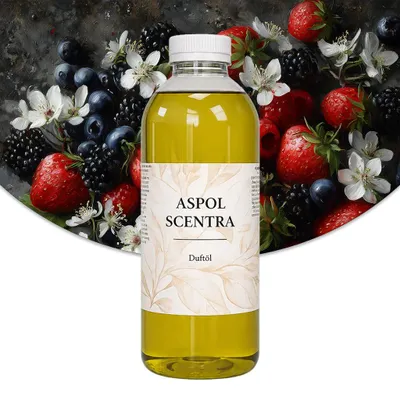 Produktbild von Aspol Scentra Beerenblüte UFIGREEN Duftöl für Kerzen und Diffusoren 1000 ml, KI-generiertes Bild