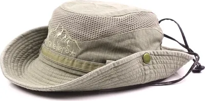 Produktbild von Baixiaoyuan Fischerhut Herren-Angelhut Sommer-Outdoor-Sonnenhut Baumwollnetzhut Damen-Bergsteigerhut Khaki. Größe 58 cm