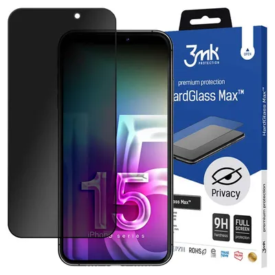 Zdjęcie produktu dla 3MK HardGlass Max Privacy, iPhone 15 Plus, 1 szt., Obraz wygenerowany przez AI