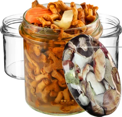 Obrázek produktu pro Zavařovací sklenice – sklenice na marmeládu a med – balení po 10 kusech – 350 ml – šroubovací víčko 82 mm – vhodné pro potraviny – čiré