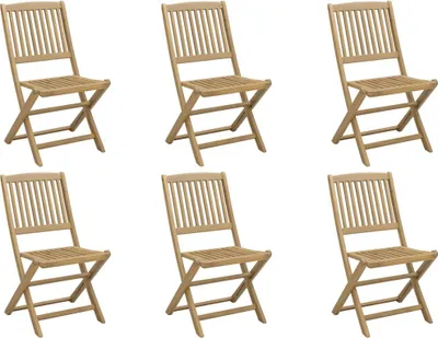 Produktbild von vidaXL Gartenstühle 6 Stk. Klappbar 48,5x57x90 cm Massivholz Akazie