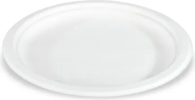 Produktbild von Teller Sobsy aus Zuckerrohr - 500 Einwegteller - 23cm - 100% kompostierbar