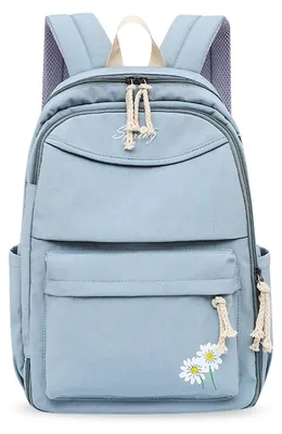 Produktbild von Schulrucksack Damen Herren Blau Wasserabweisend 31x14x45cm