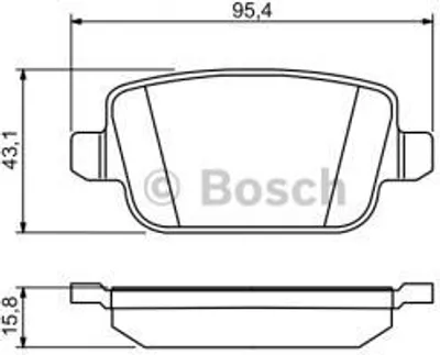 Produktbild von Bosch Bremsbelagsatz, Scheibenbremse Hinterachse 0 986 494 247