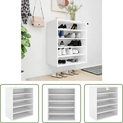 Produktbild von The Living Store Schuhschrank Weiß 60x35x70 cm Holzwerkstoff
