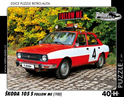 Obrázok produktu pre Puzzle č. 39 - ŠKODA 105 S FOLLOW ME (1980) 40 dielikov
