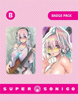 Image de Badges Super Sonico Lot de deux Set B