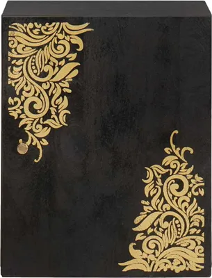 Image de vidaXL Armoire murale avec porte noire 38 x 33 x 48 cm bois massif mangue