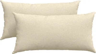 Produktbild von vidaXL Sofakissen 2 pcs Creme 80 x 40 cm Stoff
