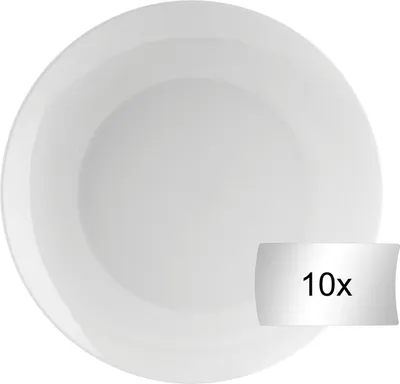 Produktbild von Speiseteller - Ø 27 cm - Weiß - Porzellan - 10er Set
