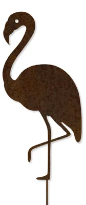 Produktbild von Edelrost Gartenfigur Flamingo Helmut 50cm mit Stecker