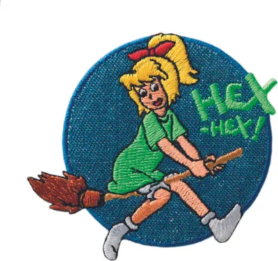 Produktbild von MonoQuick 14371 - Bibi Blocksberg - Besen - Aufnäher Patch Aufbügler Bügelbild Flicken Applikation