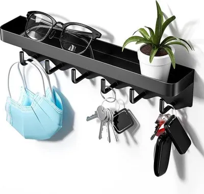 Produktbild von Famanu Schlüsselhalter – Multifunktional mit 6 Haken – Wandmontage