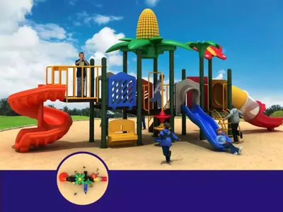 Produktbild von Bunter Spielplatz Spielhaus Toys Outdoor Spielplatz aus Kunststoff