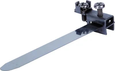Produktbild von Pollmann Erdungsbandschelle, V2A, 1/8 - 3/8 Zoll, Ø 8-22 mm, Länge 136 mm, 1 Stk.