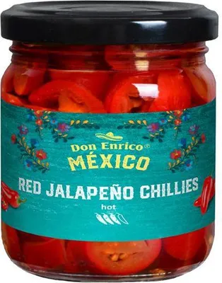 Produktbild von Don Enrico Red Jalapeño Chillies hot 90 G Glas