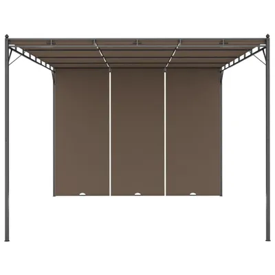 Produktbild von " "Garten-Pavillon Wasserdicht Design - Partyzelt/ Festzelt - mit Seitenvorhang 4x3x2,25 m Taupe NeuMöbel 2179125