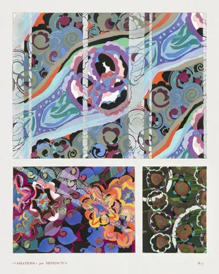 Image de Affiche 40 x 50 cm Fleurs Art déco v.7, Bénédictus Vintage pour le salon