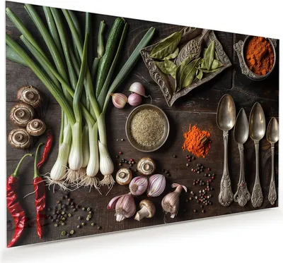 Produktbild von Glasbild 60x40cm in XXL für Wohnzimmer, Schlafzimmer Motiv Kochen Leidenschaft