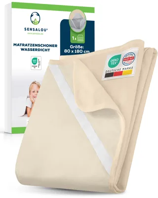 Produktbild von Sensalou Matratzenschoner 80 x 180 cm - Beige (1er Pack)