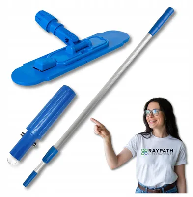 Produktbild von Raypath Mopp-Set Teleskopstiel mit Schnappgriff für schnelle Reinigung