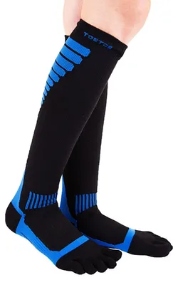 Produktbild von Kompressions Kniestrümpfe - Uni 1 Packung Sport Zehensocken
