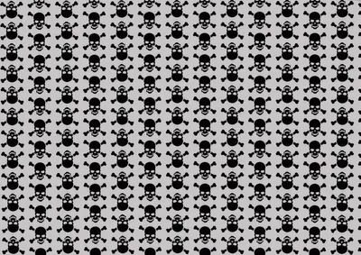 Produktbild von Klebefolie - Möbelfolie Totenkopf Skull - silber schwarz - 45 cm x 200 cm