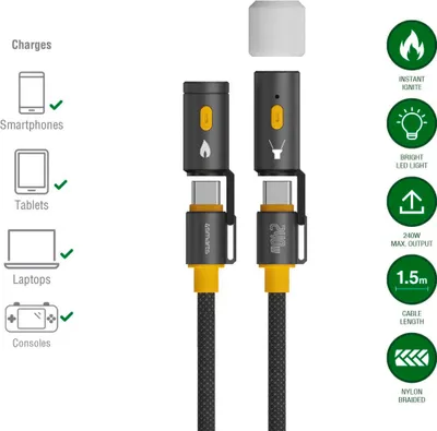 Produktbild von 4smarts 3in1 USB-C Kabelset Explorer USB C