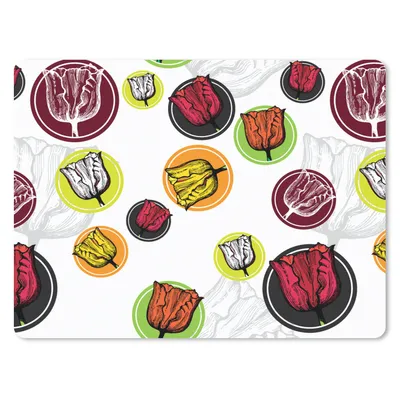 Produktbild von MuchoWow® Mauspad Mousepad Tulpe - Blumen - Muster 23x19 cm - Mousepads - Maus Mat - Pad - Mausunterlage - Schreibtischunterlage - Mauspad