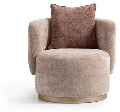 Produktbild von Sessel Relaxsessel Moderne Beige Polster Stoff Sitzer Einsitzer Design