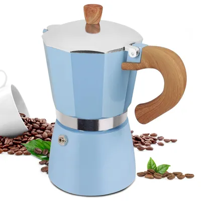 Produktbild von Moka-Espressokocher, 3 Tassen, aus Aluminium, für elektrische und keramische Kochfelder