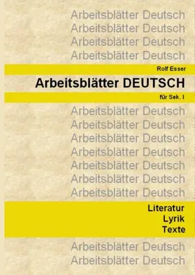 Produktbild von Arbeitsblätter DEUTSCH