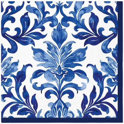 Zdjęcie produktu dla 20 serwetek Indigo Weave – niebieski wzór batikowy 33 x 33 cm