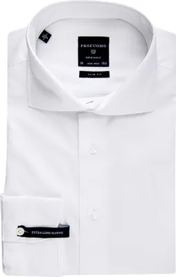 Produktbild von Profuomo slim fit overhemd, mouwlengte 72 cm, twill, wit