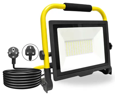 LED-Baustrahler 75W, 7500 Lumen, klappbar, IP66, 6000 K