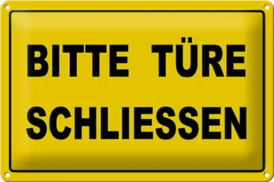 Produktbild von Blechschild Hinweis 30x20cm Bitte Türe schließen