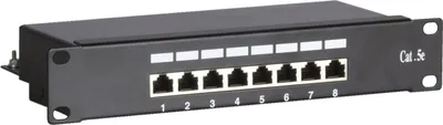 Obrázok produktu pre DS-IT Patchpanel 10", 8-fachový FTP Patchpanel CAT 5e (DS-10Patch5-8FTP)