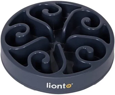 Image de Gamelle anti-glisse Ø 30 cm, hauteur 7 cm, 1 500 g, antidérapante, en plastique gris