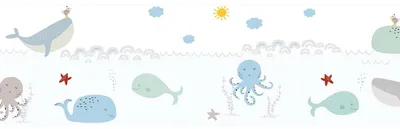 Imagen del producto de Profhome 403759-GU Empapelado con dibujo animales mate azul gris 0,75 m2